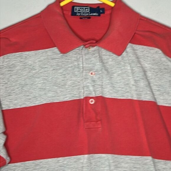 Vintage Polo by Ralph Lauren, blue label, striped polo shirt, size large - Picture 7 of 14